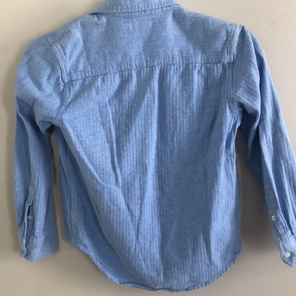 Gap Kids 8-9 years old blue cotton dress shirt - Picture 5 of 7